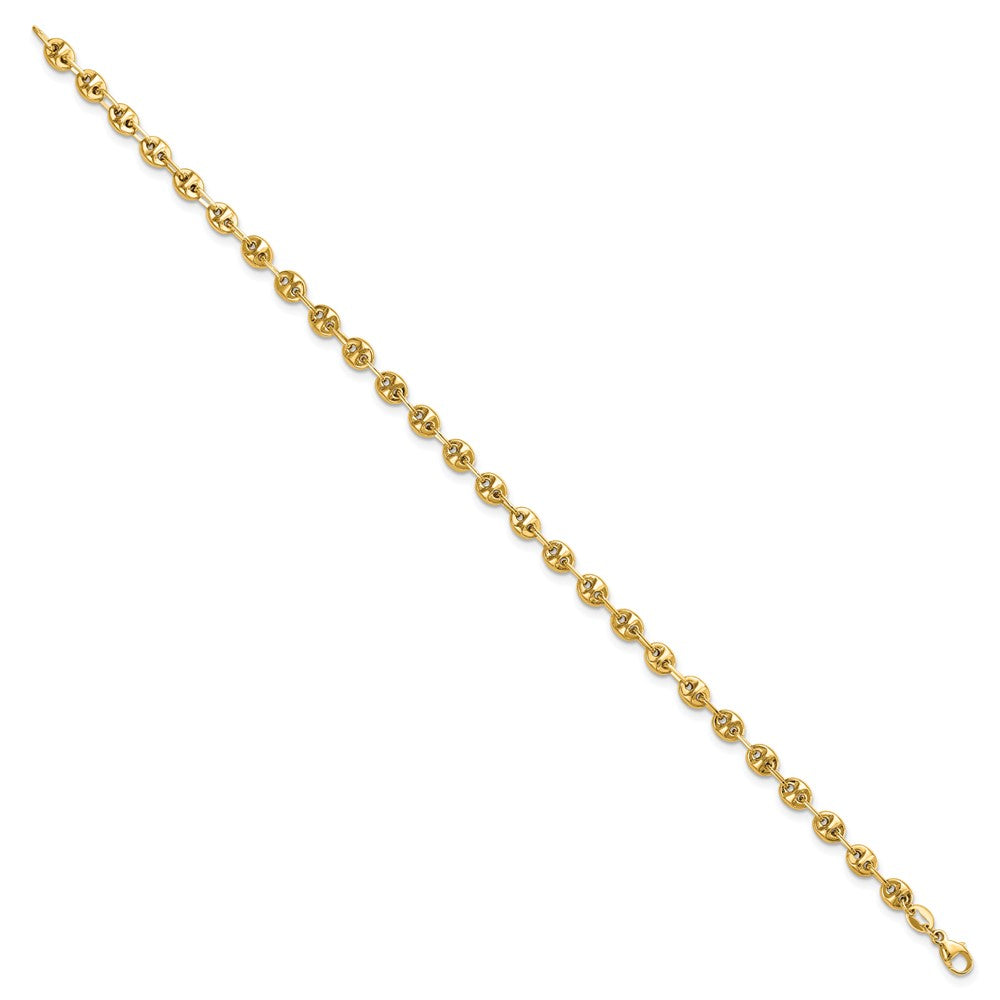 Polished Fancy Link Bracelet 7.5" - 4.1mm
