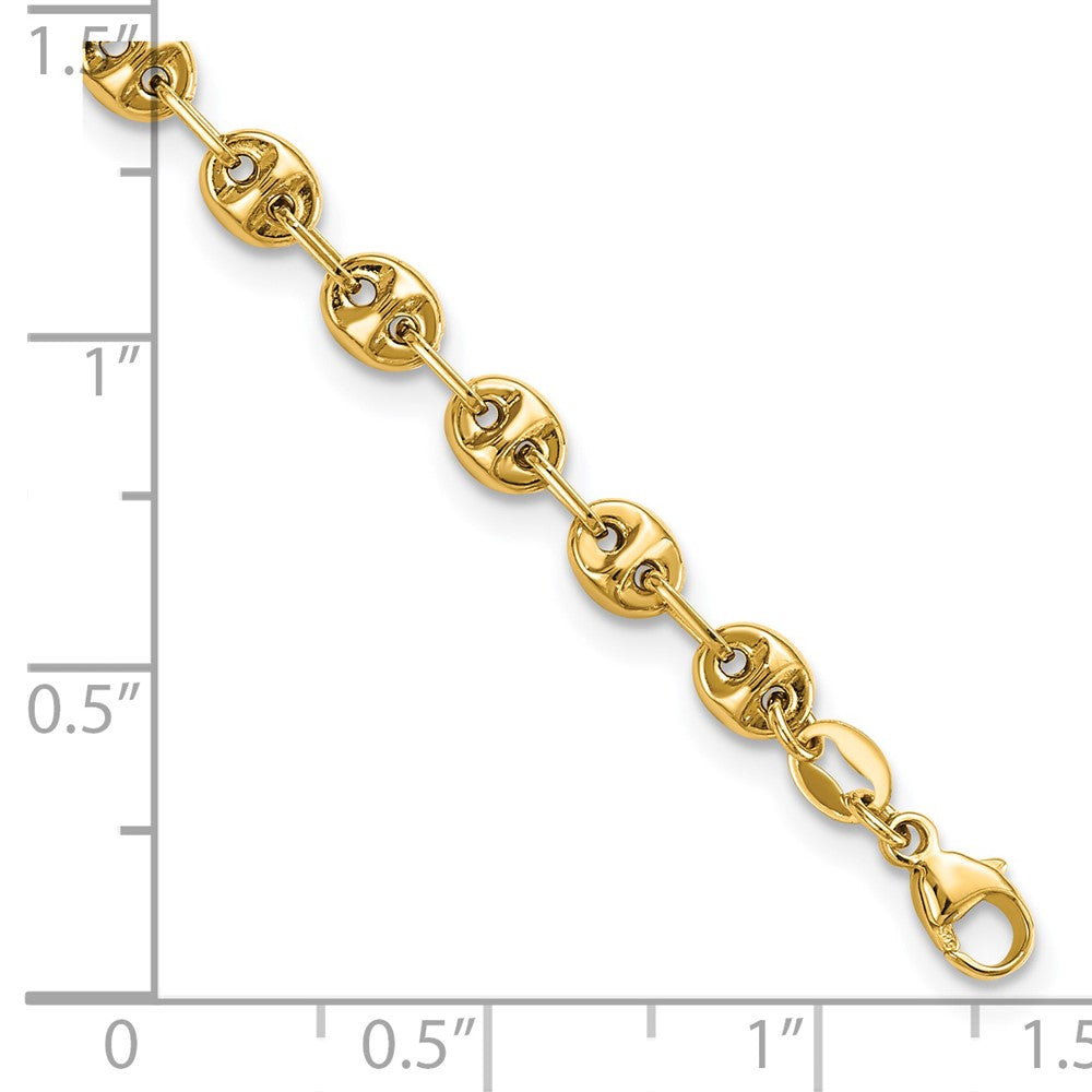 Polished Fancy Link Bracelet 7.5" - 4.1mm