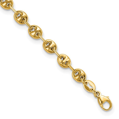 Polished Fancy Link Bracelet 7.5" - 4.1mm