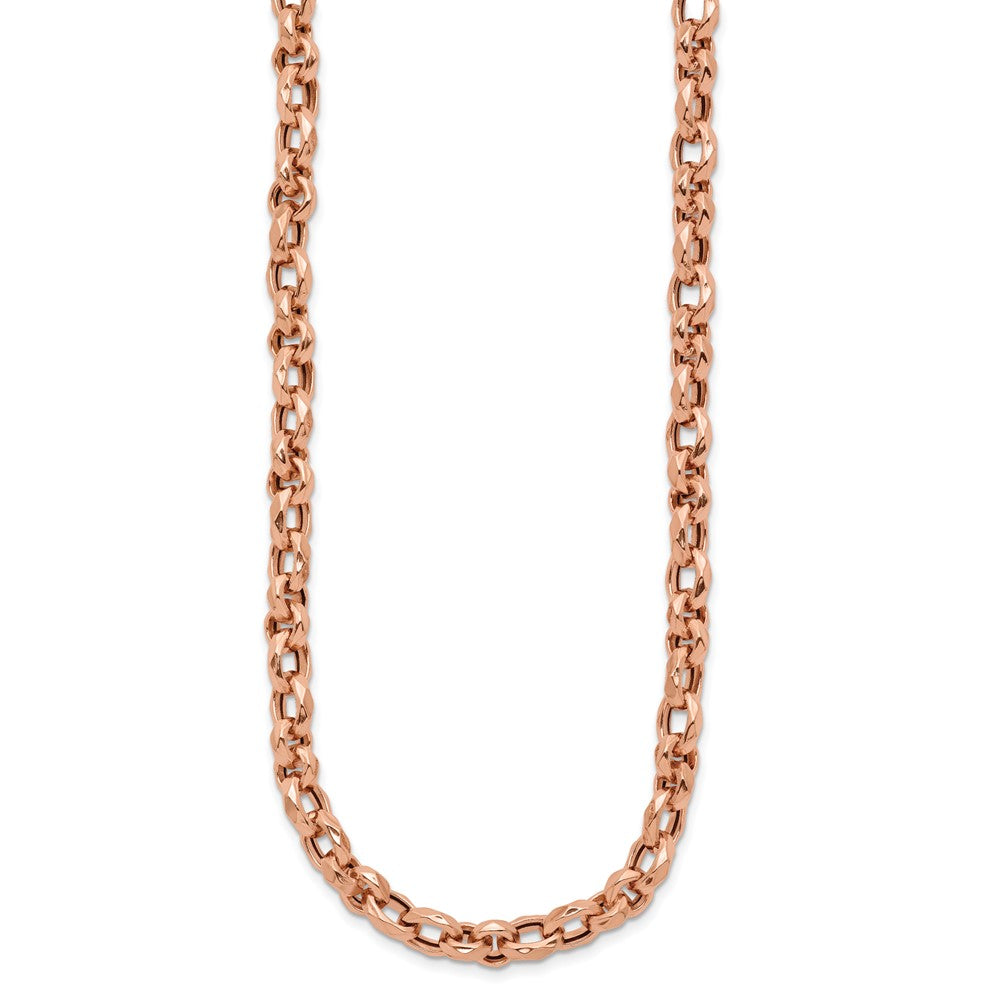 Polished Fancy Link Necklace 18" - 4mm