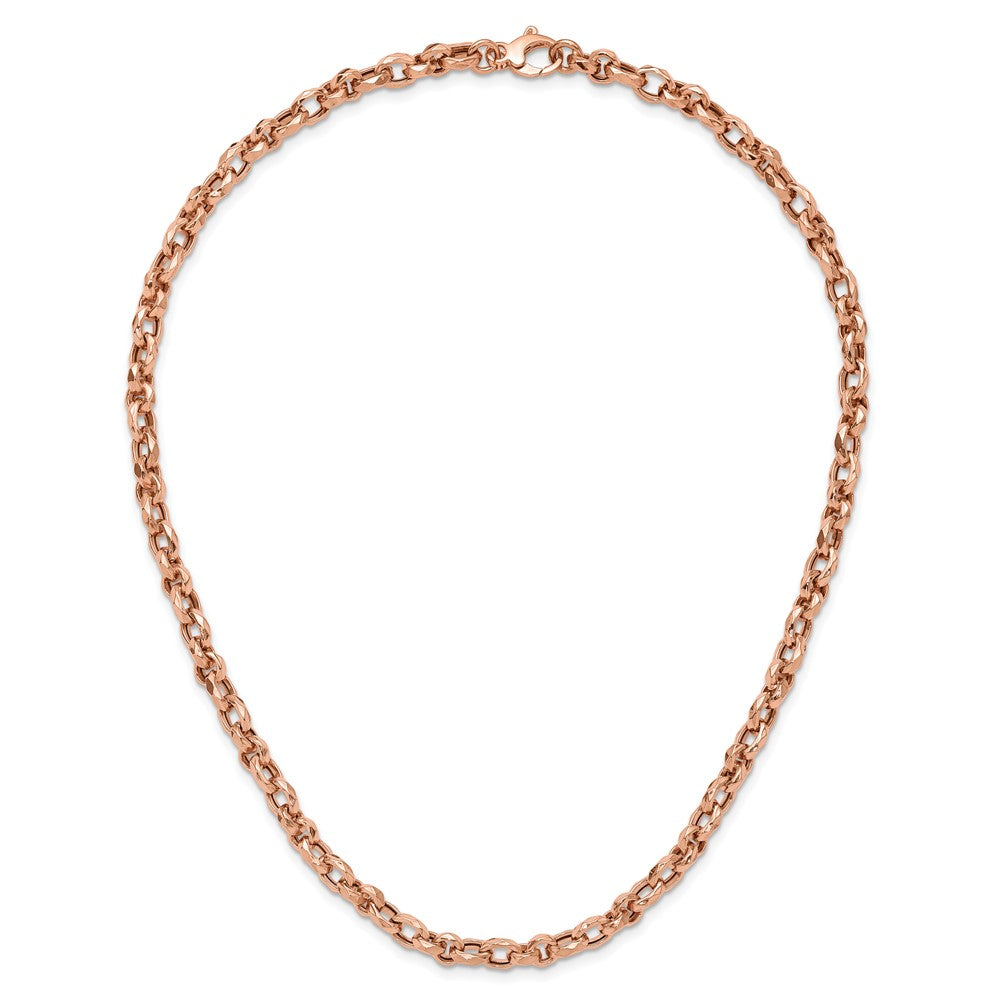 Polished Fancy Link Necklace 18" - 4mm