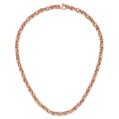 Polished Fancy Link Necklace 18" - 4mm