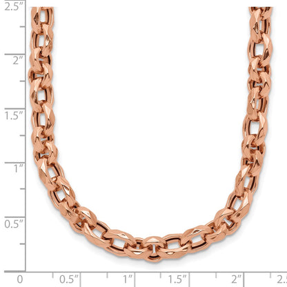 Polished Fancy Link Necklace 18" - 4mm