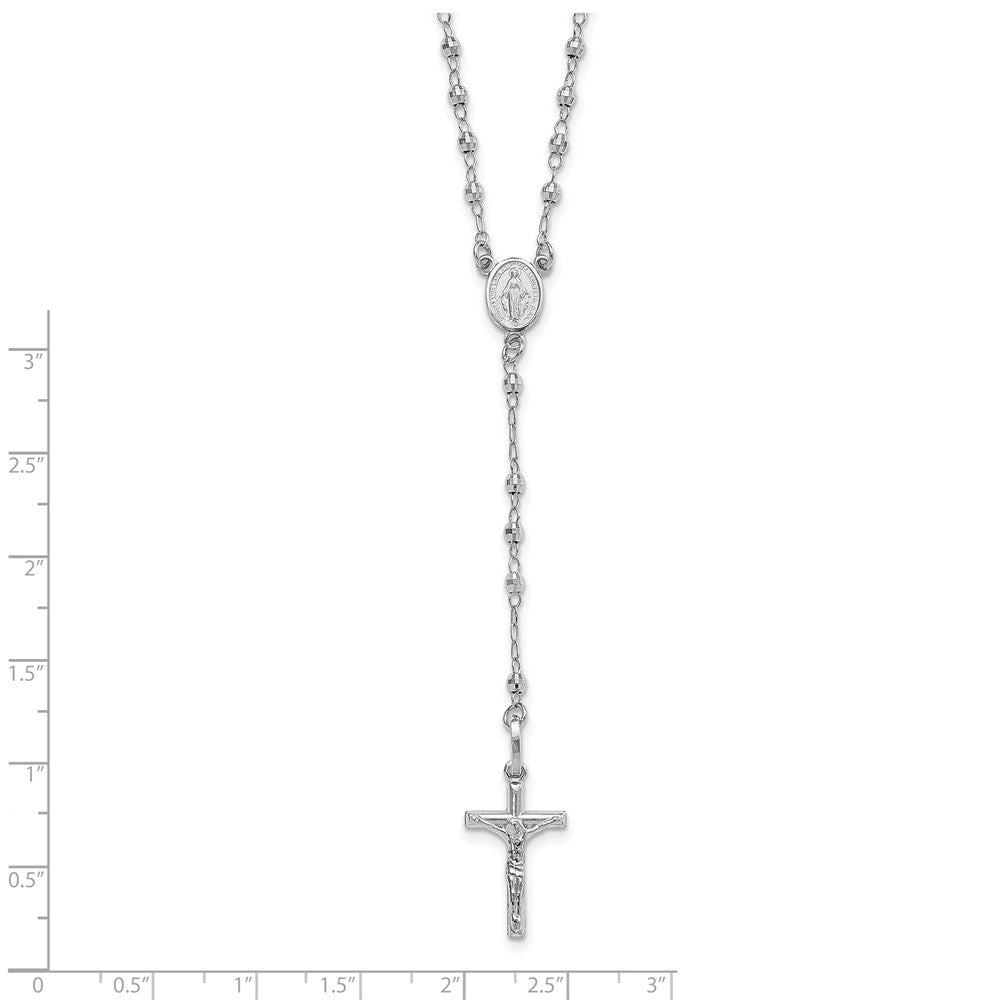 Polished Faceted Beads Rosary Necklace