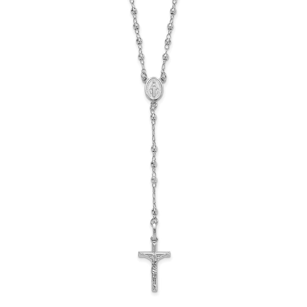 Polished Faceted Beads Rosary Necklace
