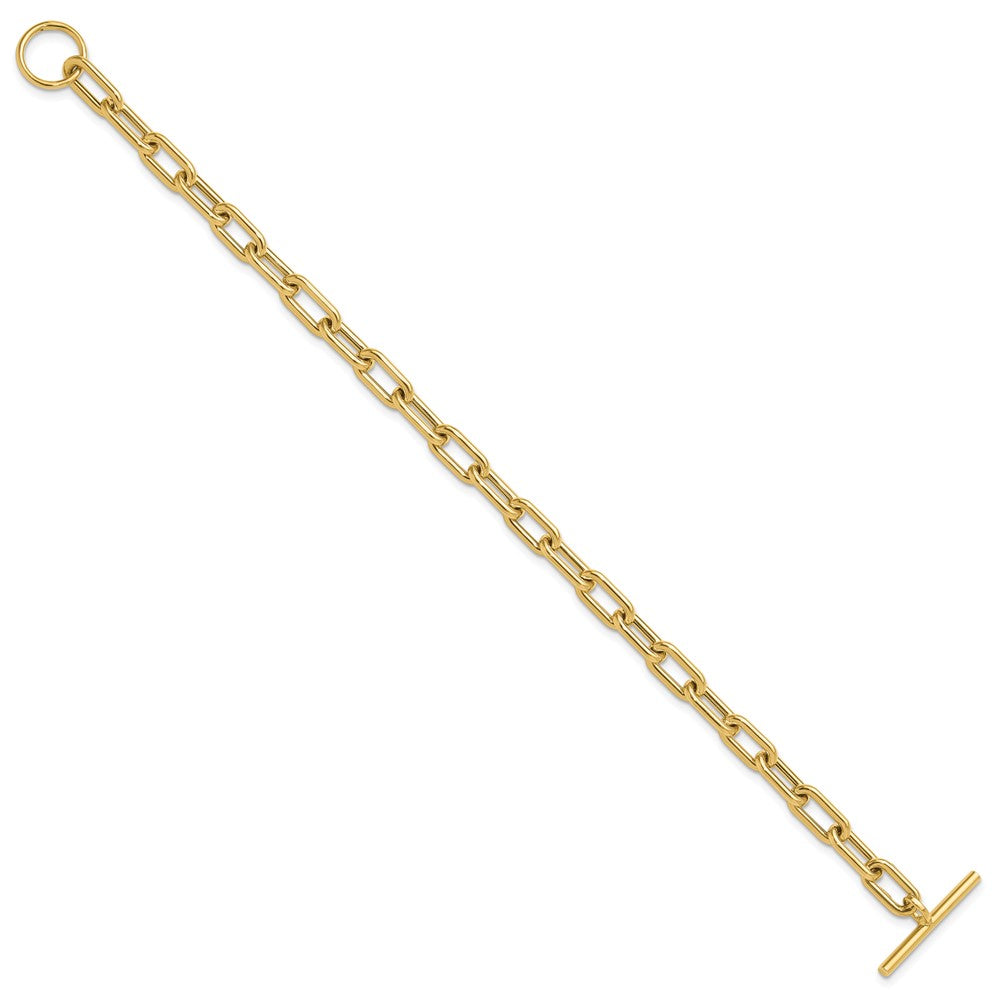 Polished Fancy Toggle Link Bracelet 7.5" - 5mm