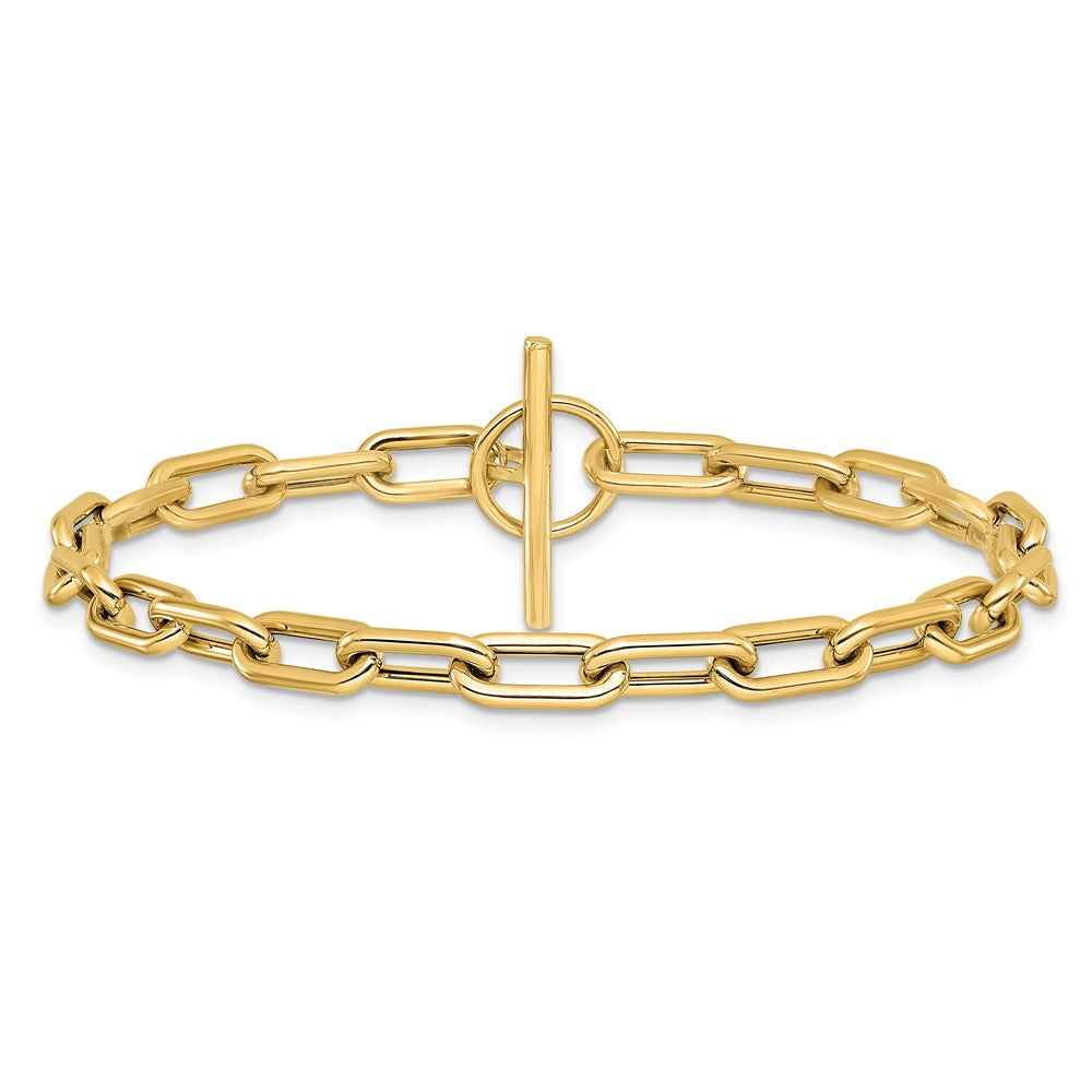 Polished Fancy Toggle Link Bracelet 7.5" - 5mm