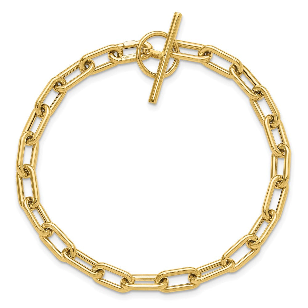 Polished Fancy Toggle Link Bracelet 7.5" - 5mm