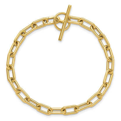 Polished Fancy Toggle Link Bracelet 7.5" - 5mm