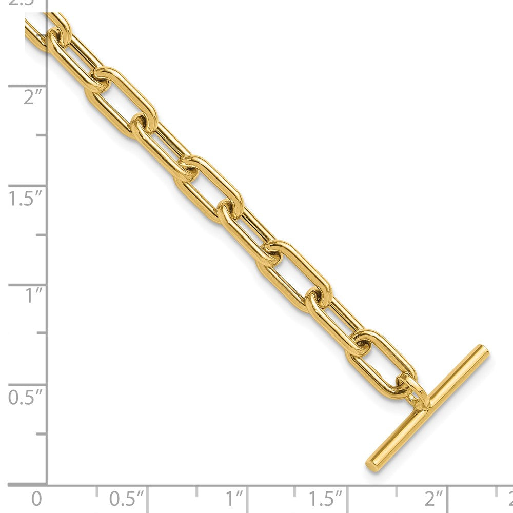 Polished Fancy Toggle Link Bracelet 7.5" - 5mm