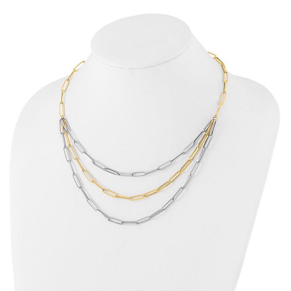 Polished Fancy Link Necklace 18.25" - 64mm