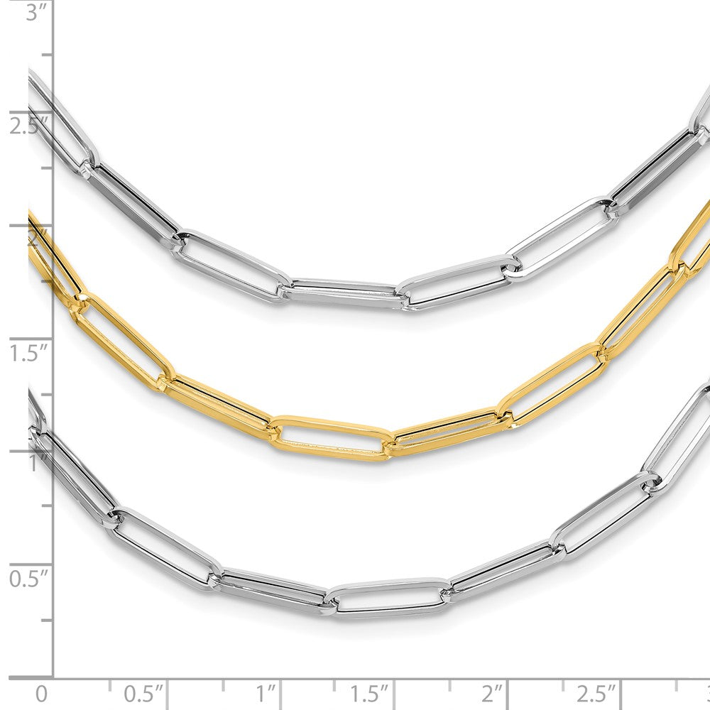 Polished Fancy Link Necklace 18.25" - 64mm