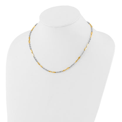 Polished Necklace 18" - Two-Tone Gold
