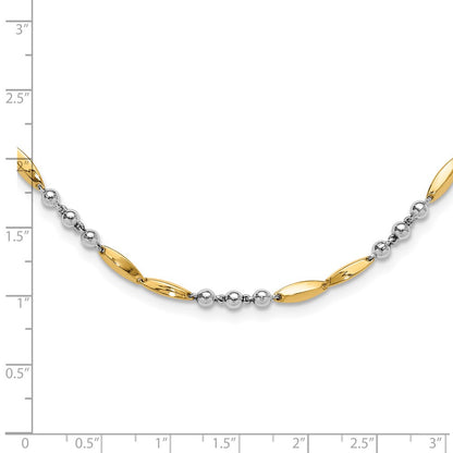 Polished Necklace 18" - Two-Tone Gold