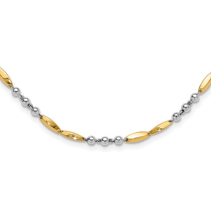 Polished Necklace 18" - Two-Tone Gold