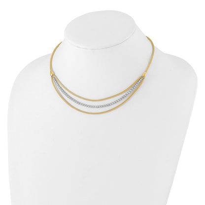 Polished and Diamond-cut Layered Plus 2in ext. Necklace