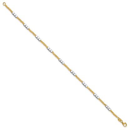 Diamond-cut Beaded Bracelet 7.5" - 7.5mm