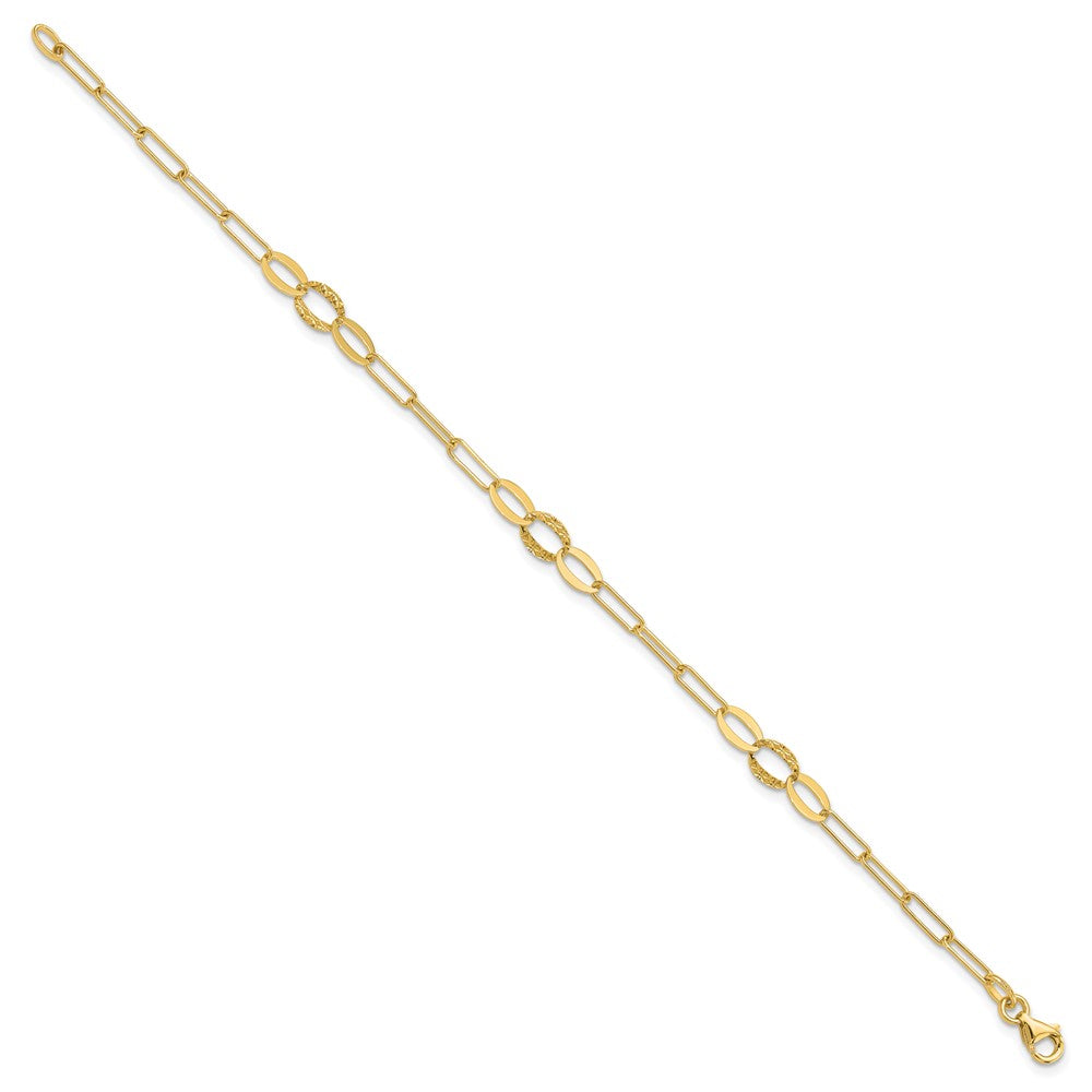 D/C Paperclip Link Bracelet 7.25"