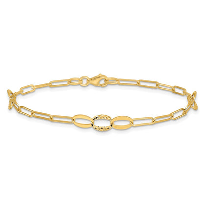 D/C Paperclip Link Bracelet 7.25"
