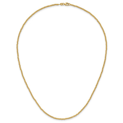 Polished and Diamond-cut Beaded Necklace 18"