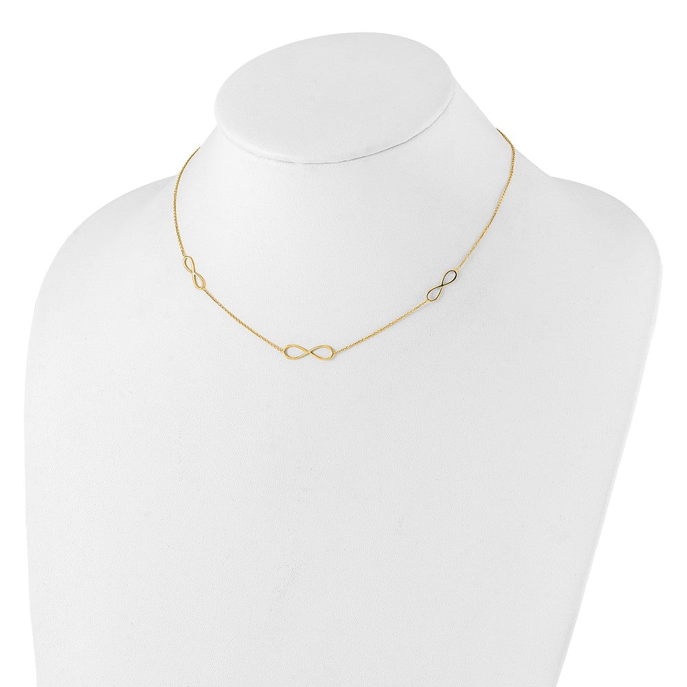 Polished Infinity Stations with 2in ext. Necklace