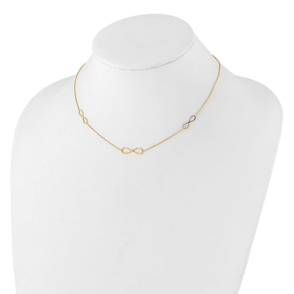Polished Infinity Stations with 2in ext. Necklace