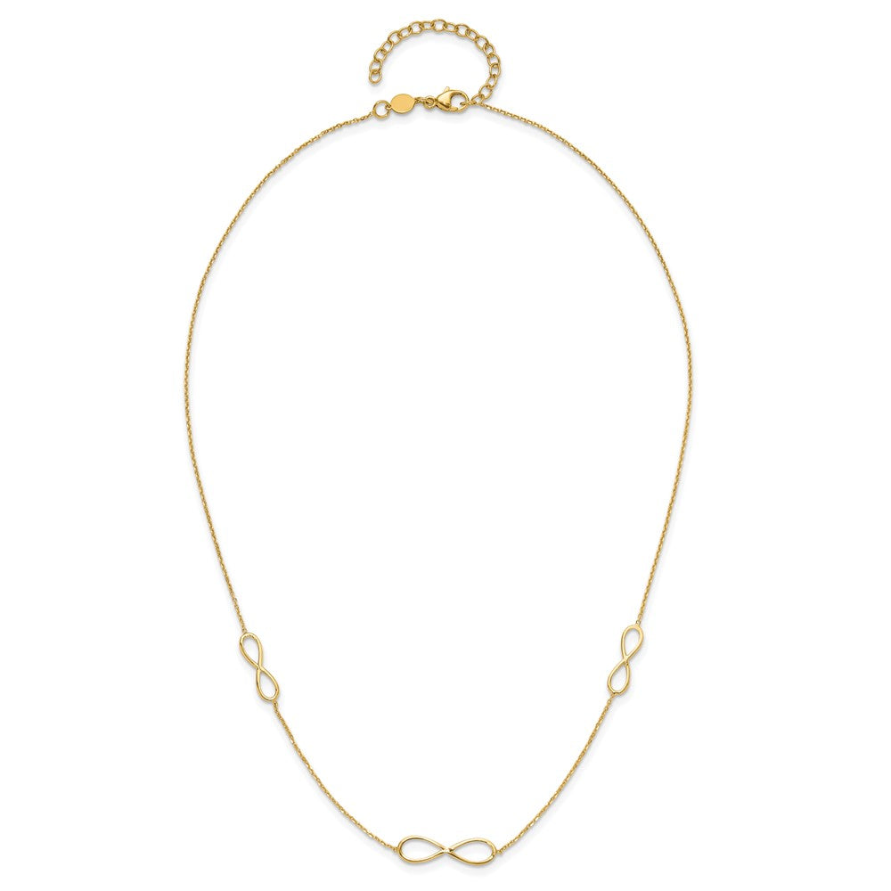 Polished Infinity Stations with 2in ext. Necklace