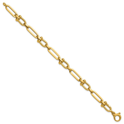 Polished Link Bracelet 7.75" - 7.35mm