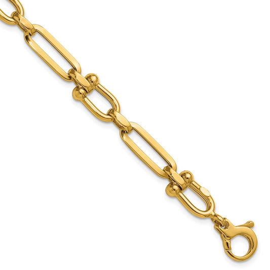 Polished Link Bracelet 7.75" - 7.35mm