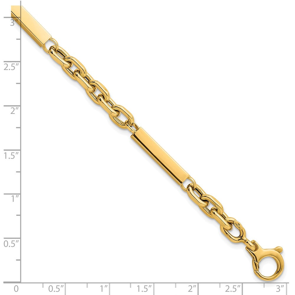Polished Fancy Chain with Bars Bracelet 8"