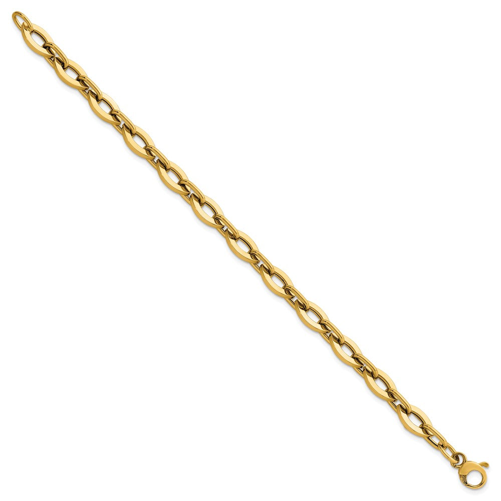 Polished Fancy Link Bracelet 7.5" - 7.3mm