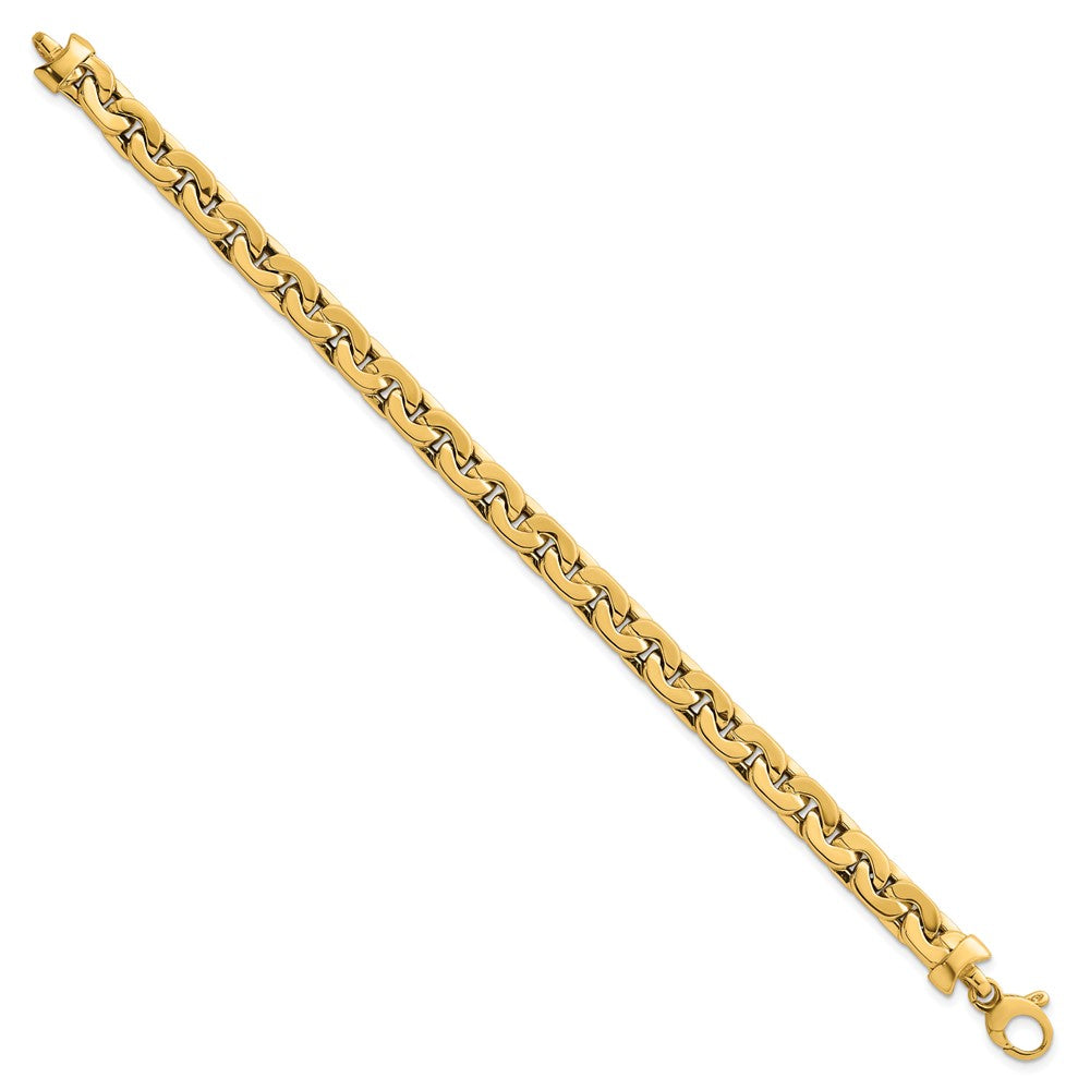 Polished Fancy Link Bracelet 7.5" - 6.95mm