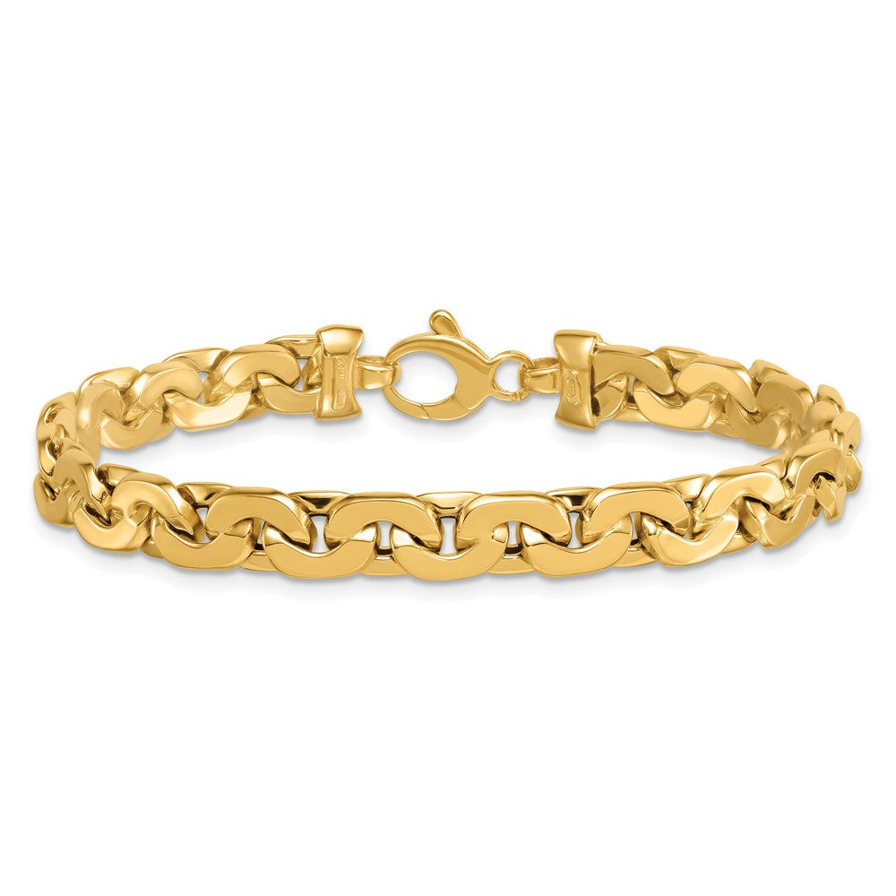 Polished Fancy Link Bracelet 7.5" - 6.95mm