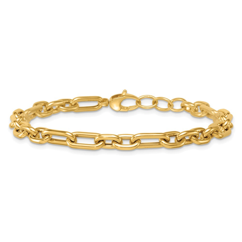 Polished Fancy Open Link w/ .5in ext. Bracelet