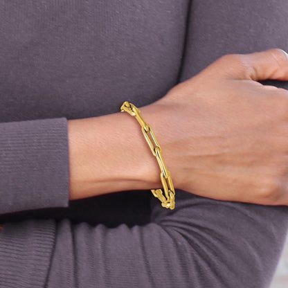 Polished 7.5 Fancy Link Bracelet 7.5" - 5.7mm