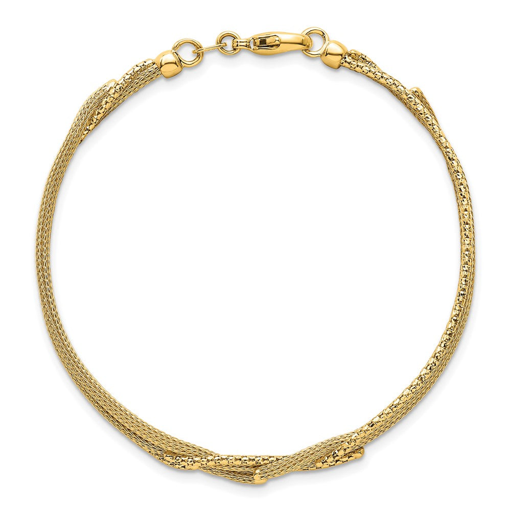 Textured Woven Fancy Bracelet 7.5"