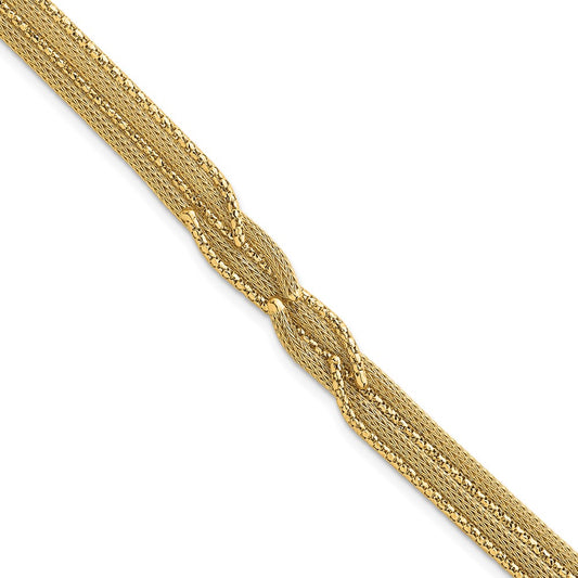Textured Woven Fancy Bracelet 7.5"