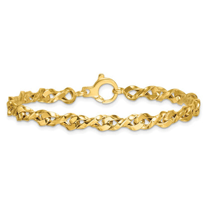 Polished Fancy Link Bracelet 7.5" - 4.7mm