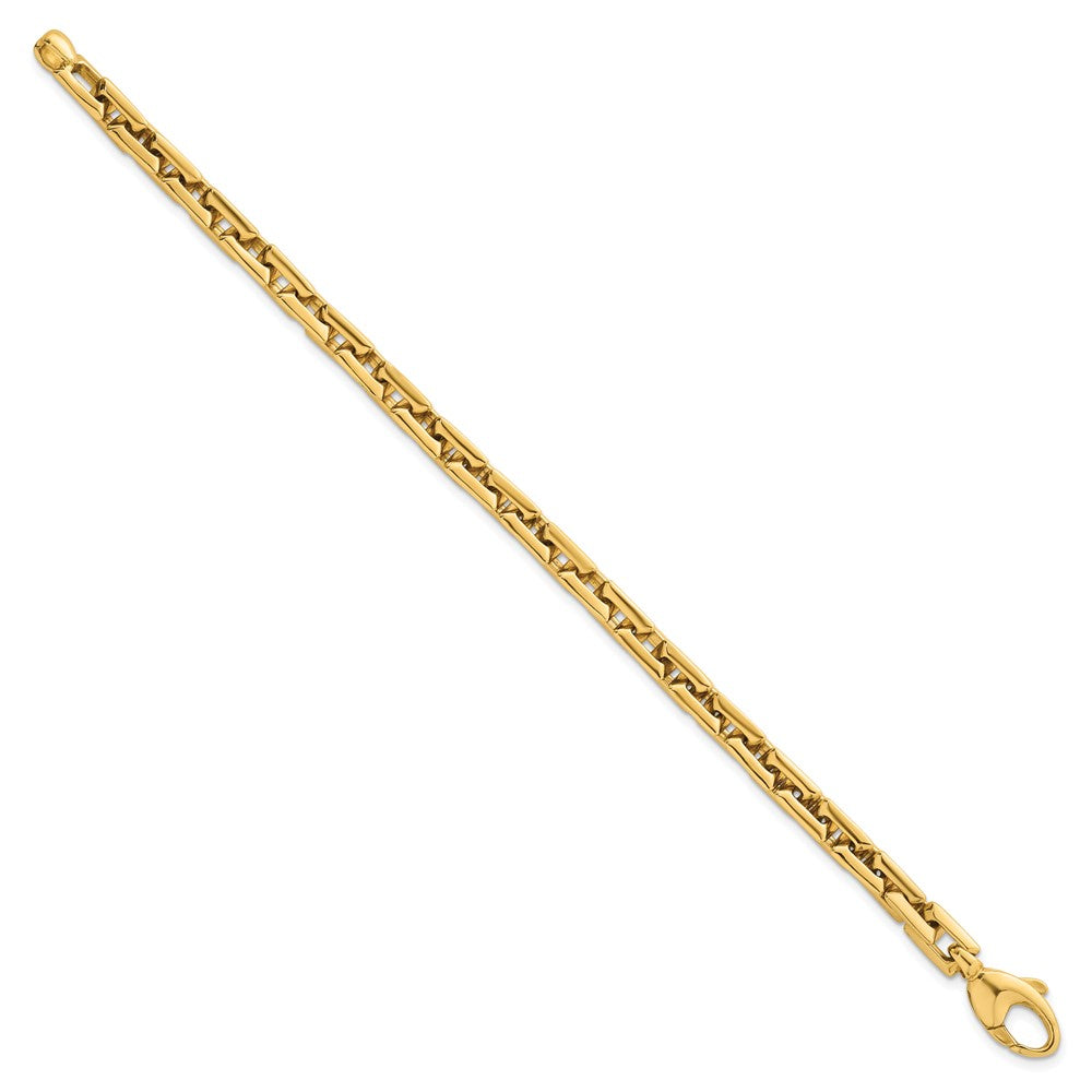 Polished Square Link 6.25mm Bracelet 7.25"