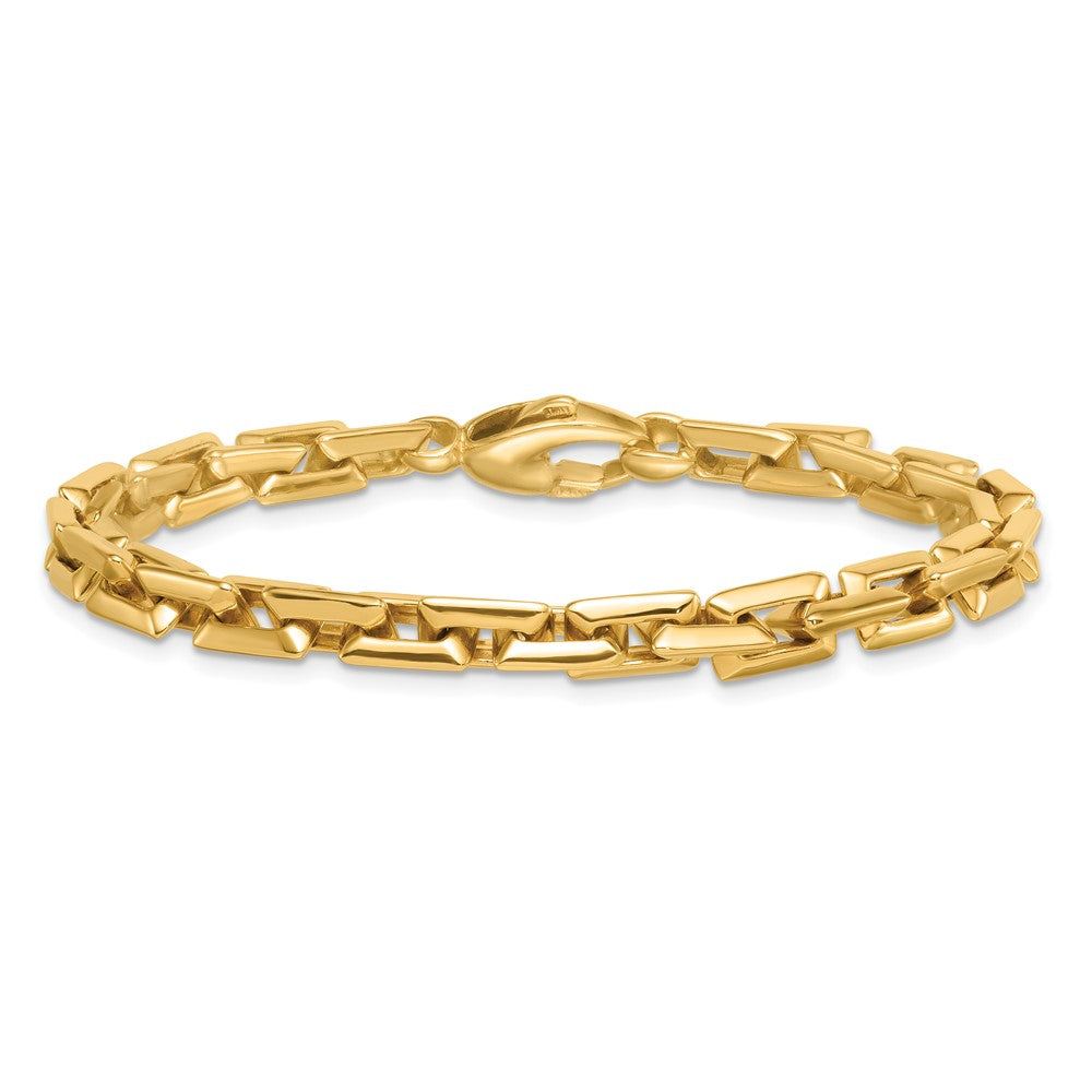 Polished Square Link 6.25mm Bracelet 7.25"