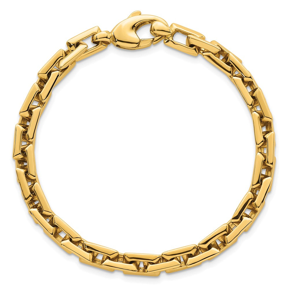 Polished Square Link 6.25mm Bracelet 7.25"