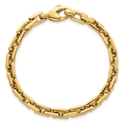 Polished Square Link 6.25mm Bracelet 7.25"