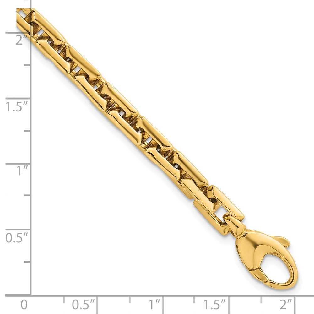 Polished Square Link 6.25mm Bracelet 7.25"