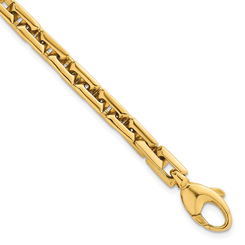 Polished Square Link 6.25mm Bracelet 7.25"