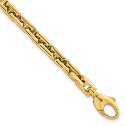Polished Square Link 6.25mm Bracelet 7.25"