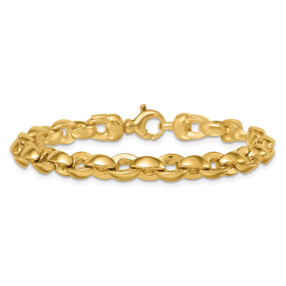 Polished Round Fancy Link 6.75mm Bracelet 7.5"