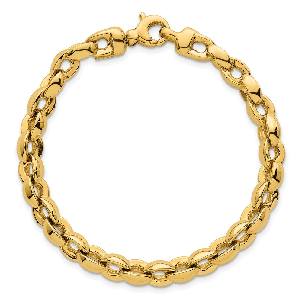 Polished Round Fancy Link 6.75mm Bracelet 7.5"