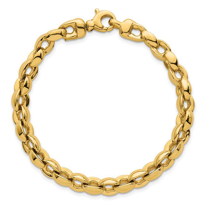Polished Round Fancy Link 6.75mm Bracelet 7.5"