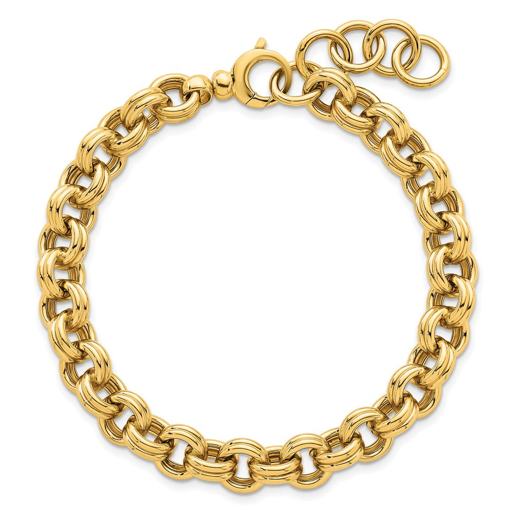 Polished Open Link w/.75in ext. Bracelet