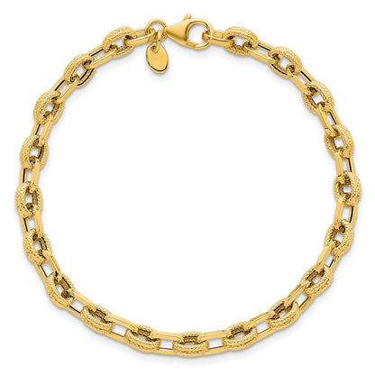 Polished and Textured Bracelet 7.5"